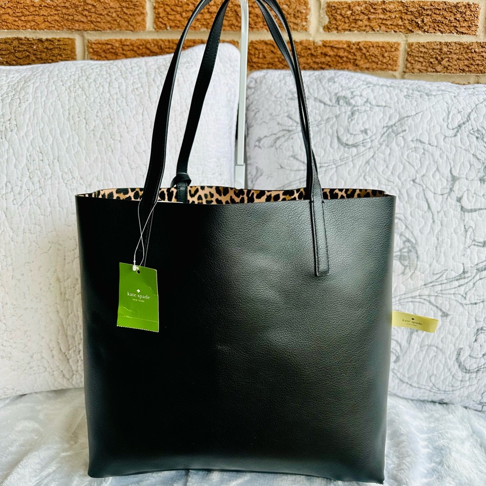 Kate Spade Riversible Tote with Leopard Accent Pouch - Picture 4 of 6